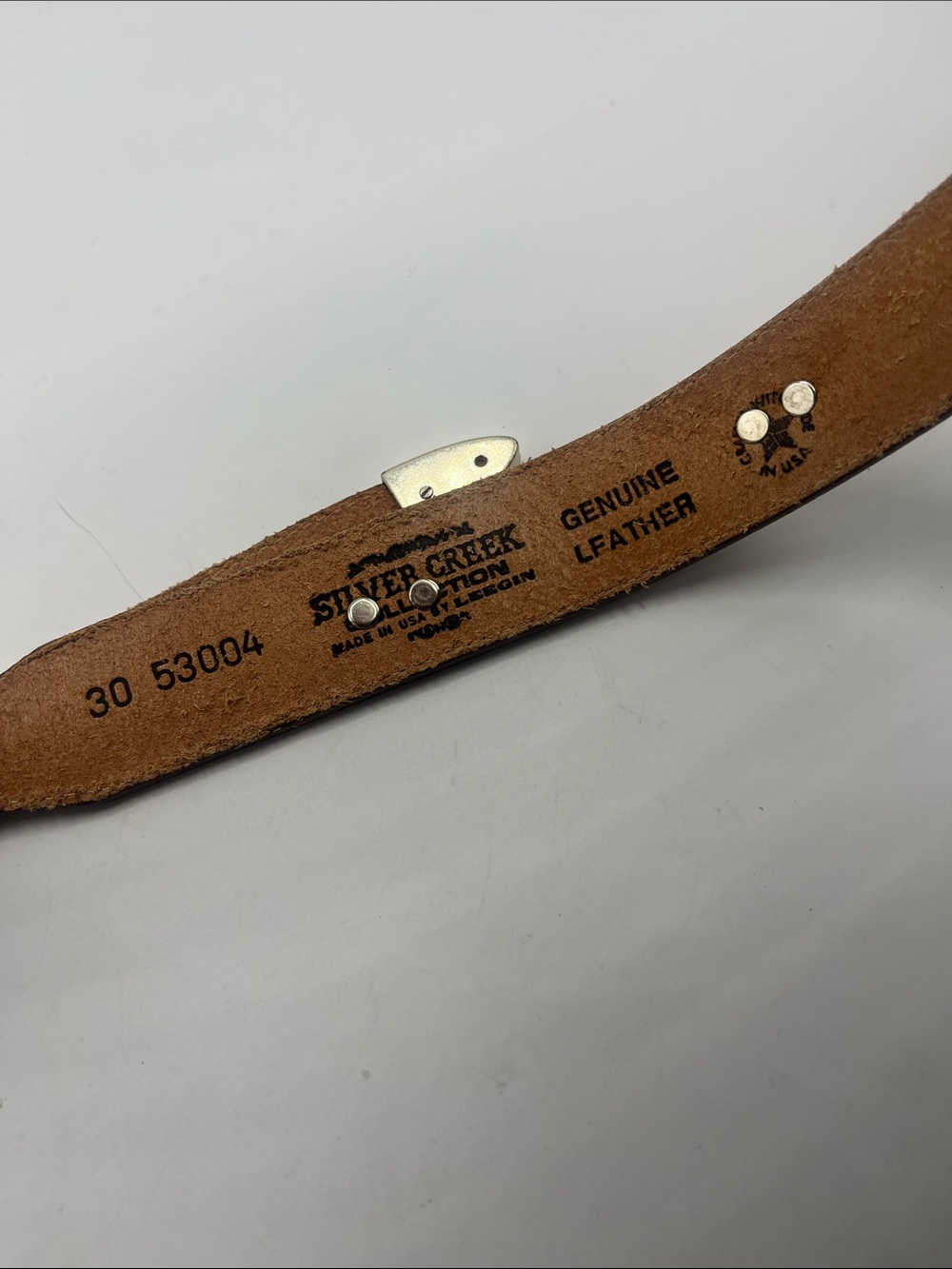 Women’s Brown Leather Western-Inspired Belt with Silver Concho Buckle - Picture 7 of 9